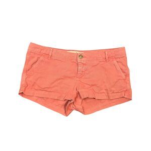 Hollister 100% Cotton Mini Shorts Low Rise White Chino Shortie Y2K